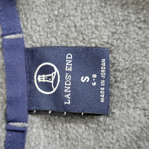 Lands' End Women's Gray Zip Up Fleece Sweater, S - Picture 5 of 9